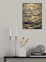 sea waves at sunset Poster och Canvastavla