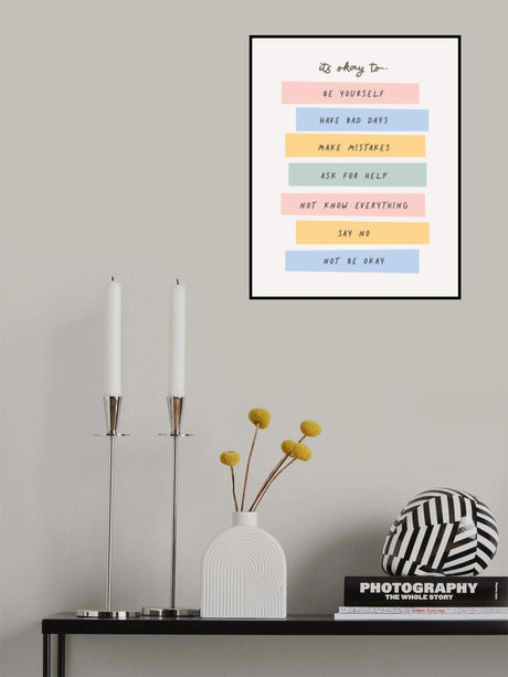 Its Okay To Poster och Canvastavla