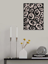 Beige Rings Pattern Poster och Canvastavla