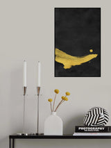 Minimal Landscape Black and Yellow 02 Poster och Canvastavla