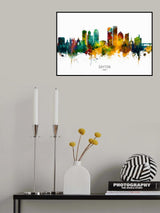 Dayton Ohio Skyline Poster och Canvastavla