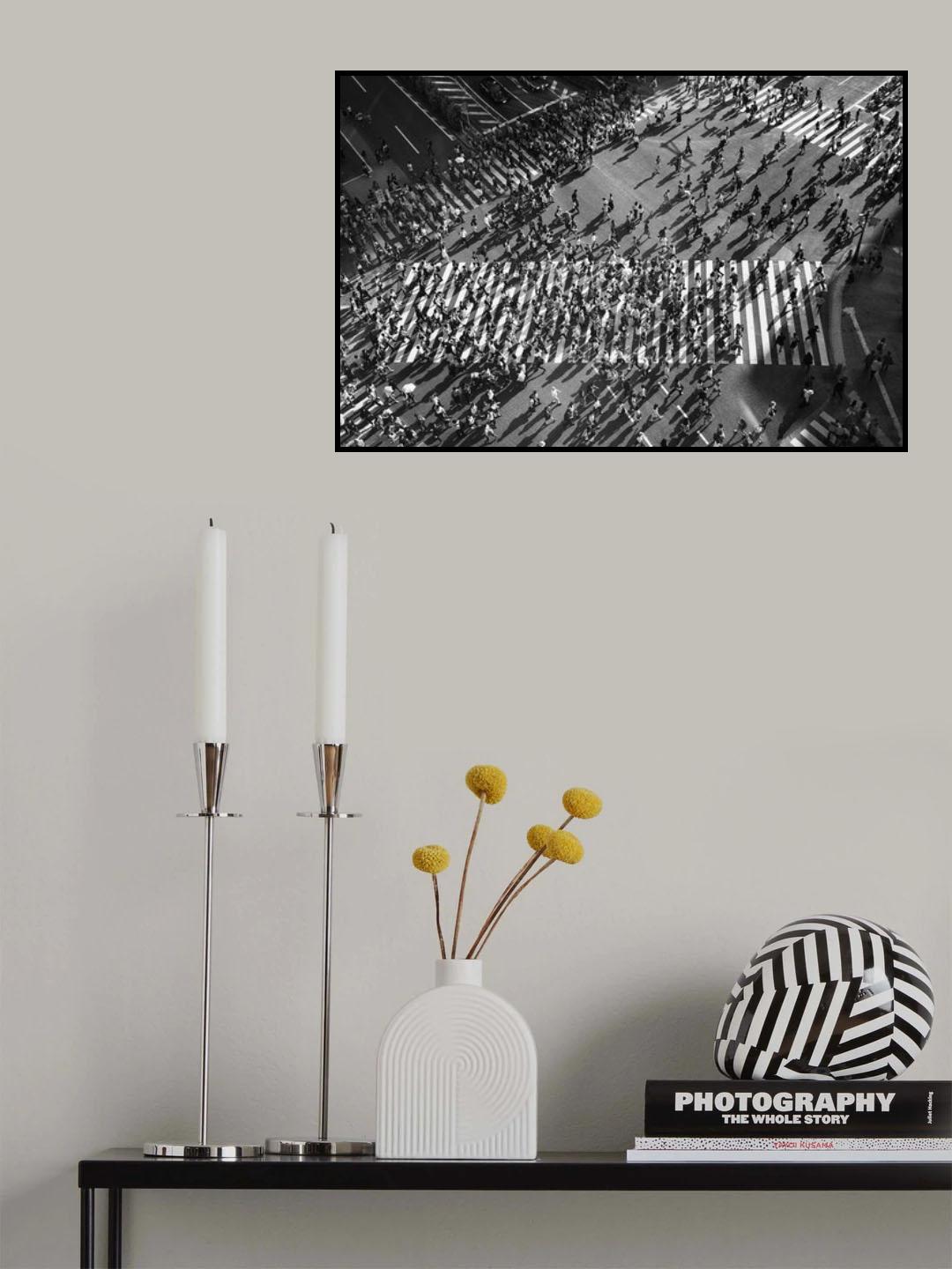 Shibuya Street - TOKYO 2018 Poster och Canvastavla