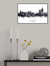 Amsterdam The Netherlands Skyline Poster och Canvastavla