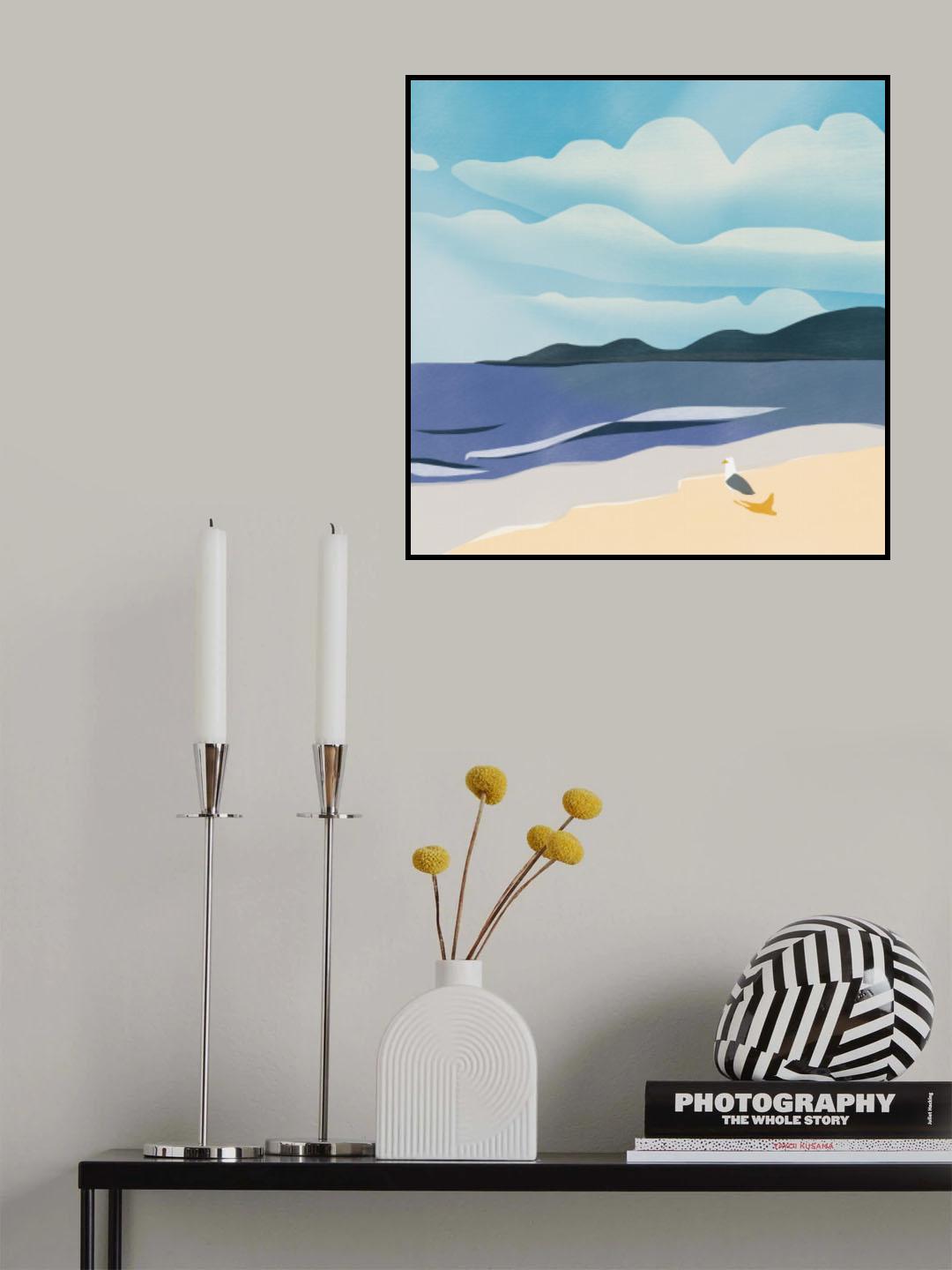 Seagull Sun Bathing Poster och Canvastavla