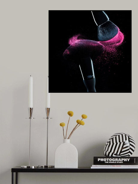 Pink Splatter Poster och Canvastavla