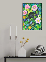 Secret Garden Hidden Cat Art Poster och Canvastavla