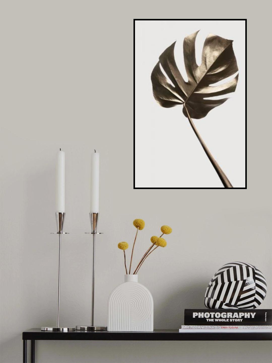 Monstera Gold 04 Poster och Canvastavla