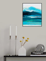 Teal Wave 1 Poster och Canvastavla
