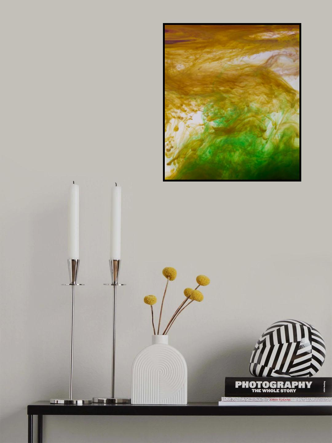 Acrylic colors and ink in water Poster och Canvastavla