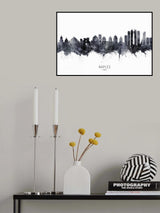 Naples Italy Skyline Poster och Canvastavla