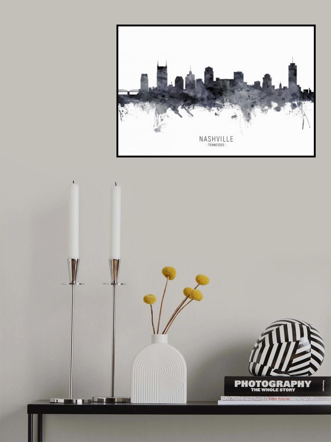 Nashville Tennessee Skyline Poster och Canvastavla