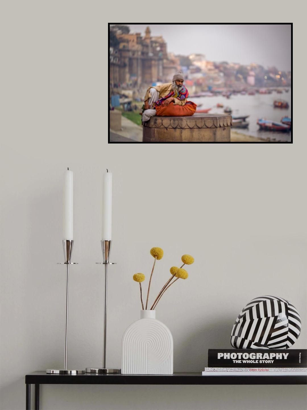 The Ghats of Varanasi Poster och Canvastavla