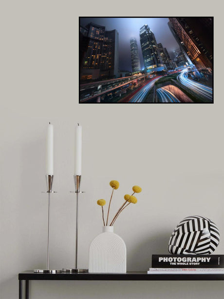 Hong Kong City Lights Poster och Canvastavla