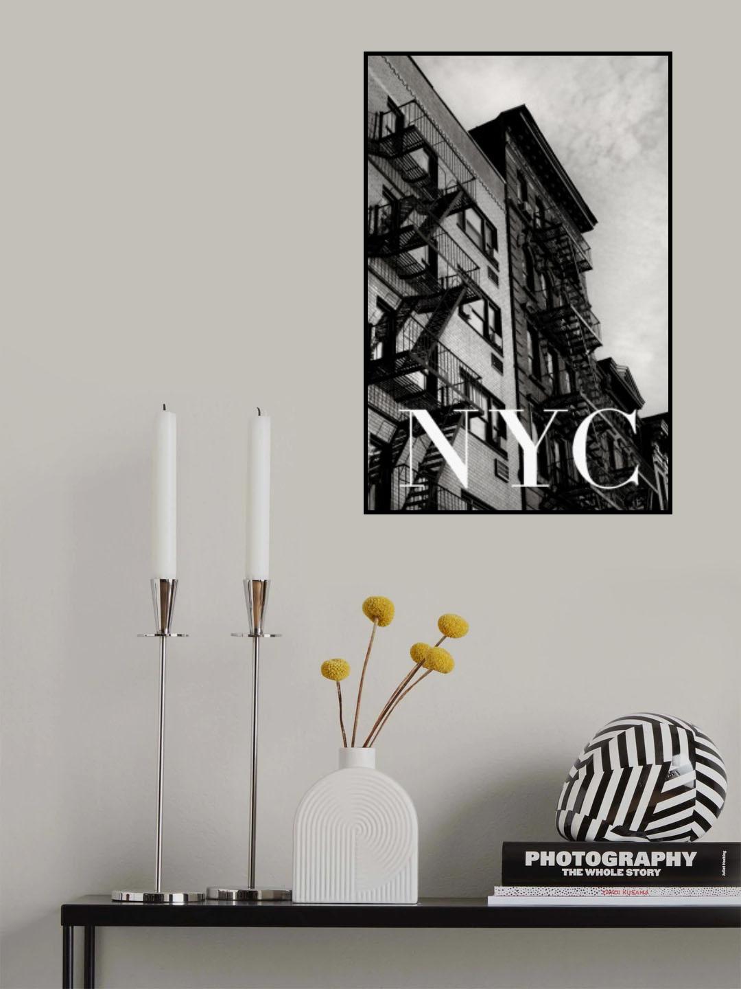 NYC Fire Escapes 2 Poster och Canvastavla
