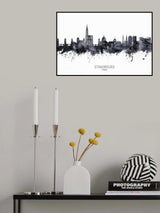 Strasbourg France Skyline Poster och Canvastavla