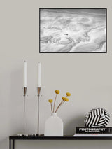 Flight above the glacier cracks Poster och Canvastavla