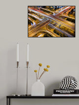 Car flow into light Poster och Canvastavla
