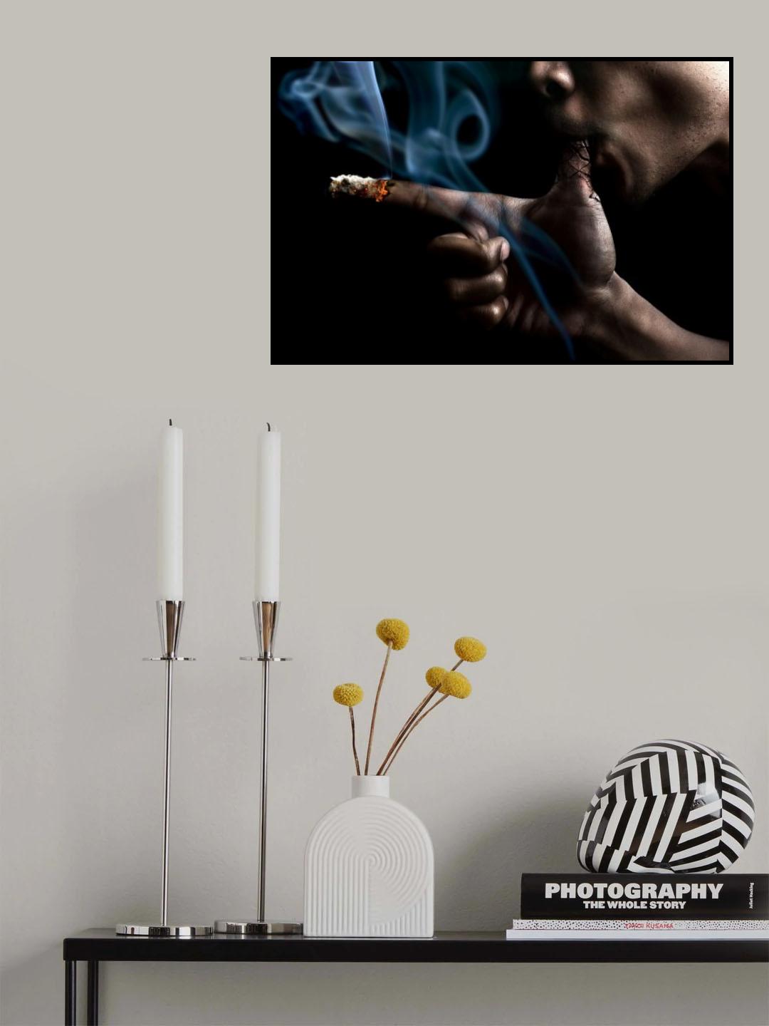 Stop Smoke Poster och Canvastavla