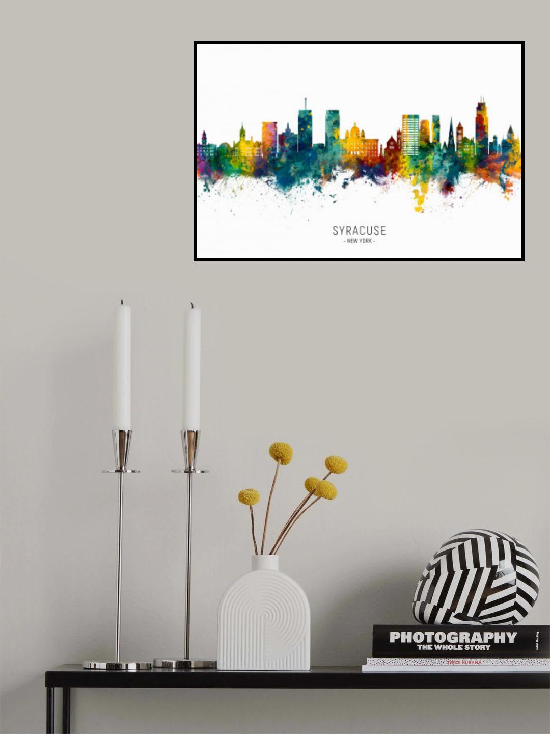 Syracuse New York Skyline Poster och Canvastavla