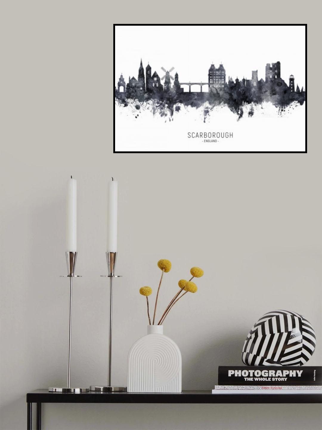 Scarborough England Skyline Poster och Canvastavla