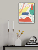 Colorful Abstract Shapes and Lines Poster och Canvastavla