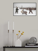 Kolya catches reindeer Poster och Canvastavla