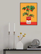 Campbells Soup Tomato Plant Retro Illustration Poster och Canvastavla