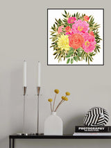 Colorful Nanette floral bouquet Poster och Canvastavla