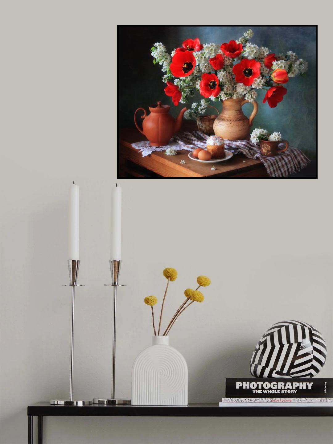 Still life with spring flowers Poster och Canvastavla