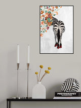 Zebra Flower Head 01 Poster och Canvastavla