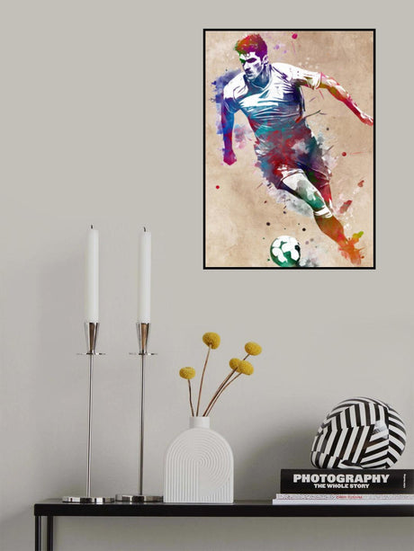 Soccer player sport art Poster och Canvastavla