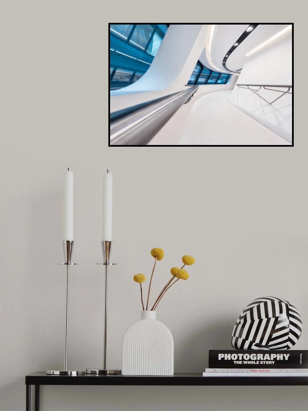 Warm Spaced Blue Poster och Canvastavla