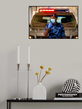 Police Man vs Covid 19 Poster och Canvastavla