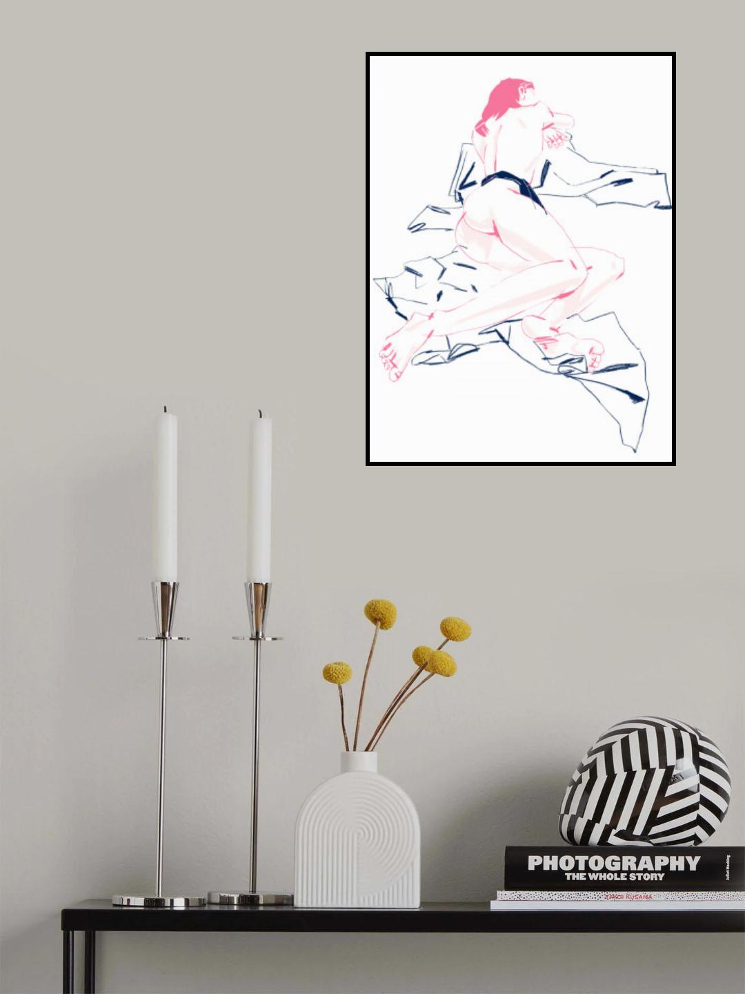 A Girl Sleeping Back View Poster och Canvastavla