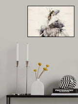 Abstract African Wild Dog Watercolor Art Poster och Canvastavla