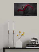 Ballerina with red canvas Poster och Canvastavla