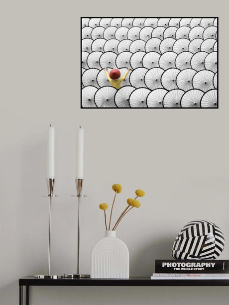 White Umbrella Poster och Canvastavla