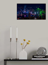 Victoria Harbour Light Show Poster och Canvastavla