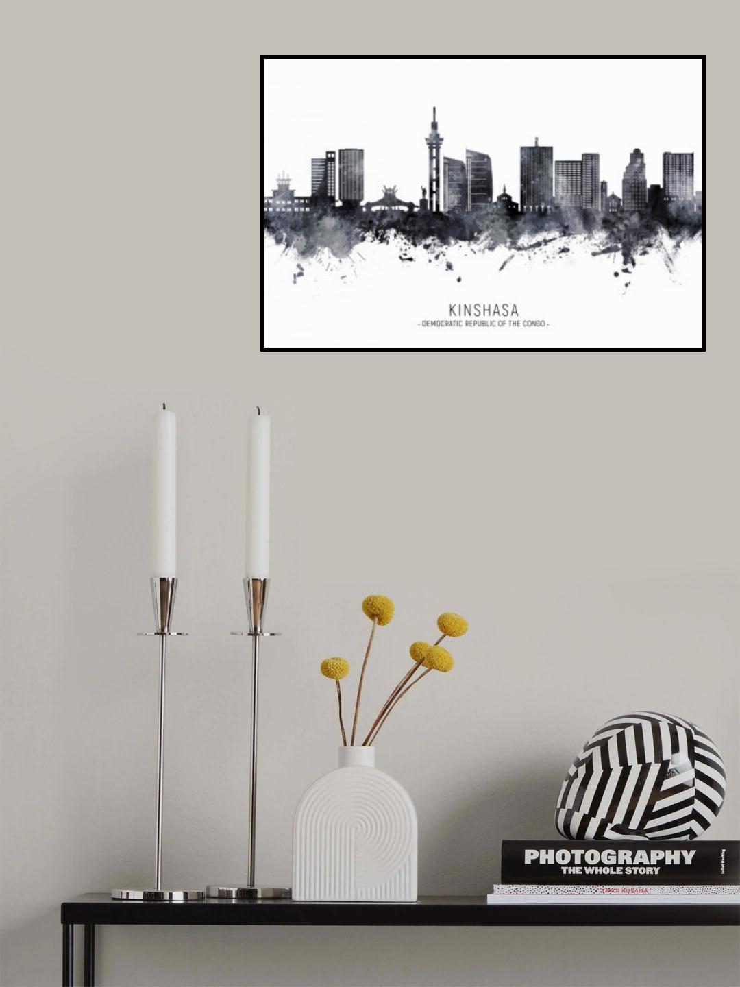 Kinshasa Democratic Republic of the Congo Skyline Poster och Canvastavla