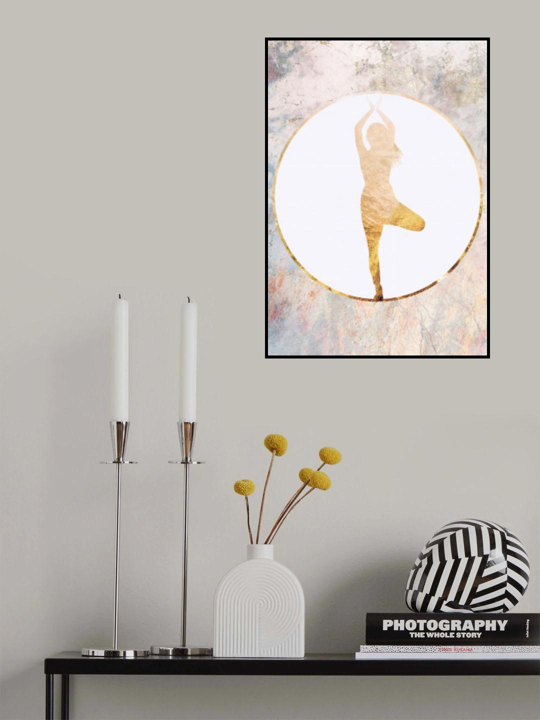 Yoga gold 5 Poster och Canvastavla