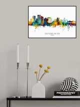 Southend-on-Sea England Skyline Poster och Canvastavla