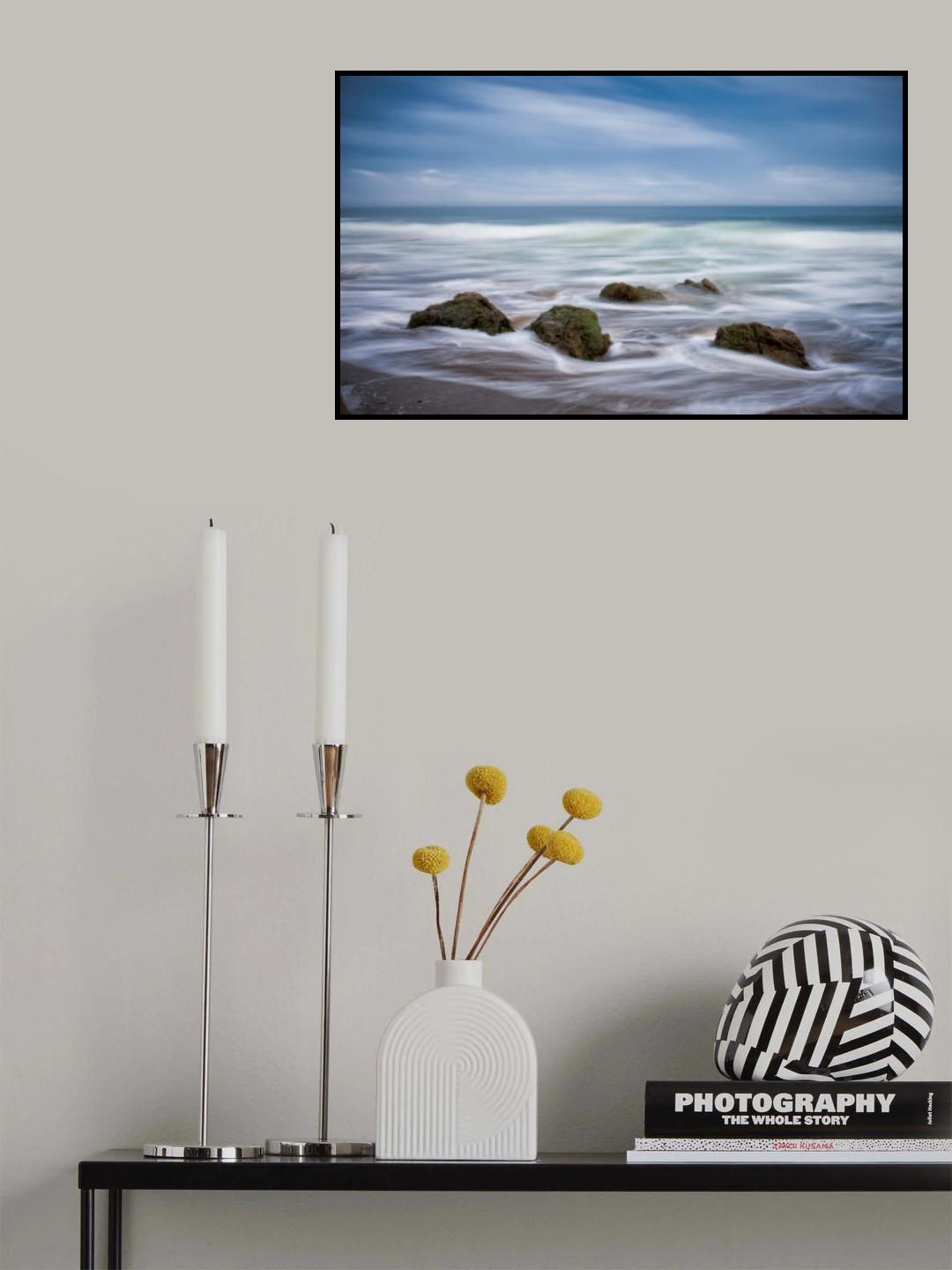 Waves And Rocks Poster och Canvastavla