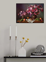 With bouquets of asters and grapes Poster och Canvastavla