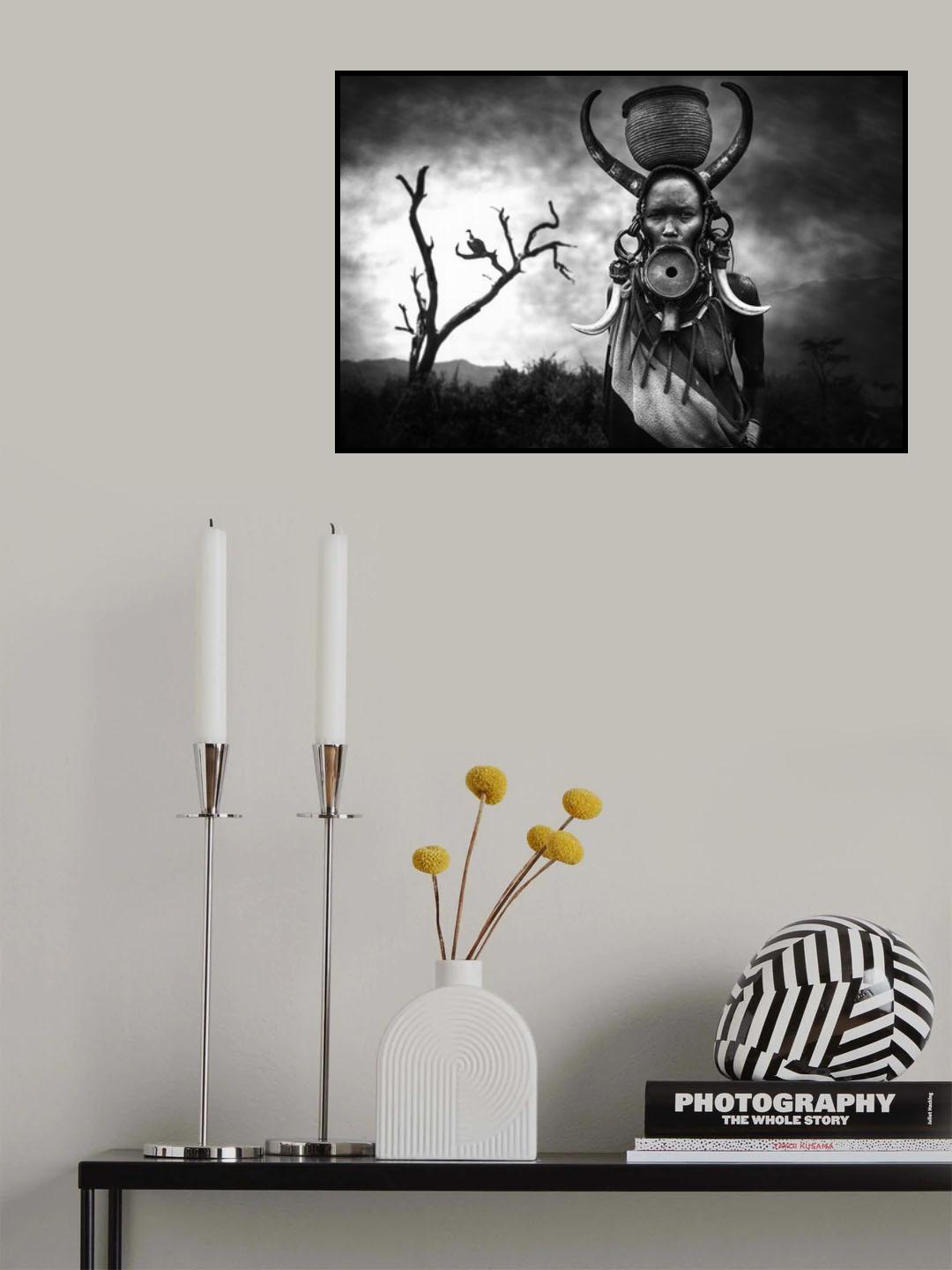 Omo Woman Mursi Poster och Canvastavla