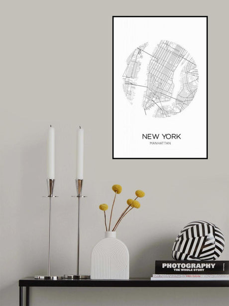 NEW YORK Circle Poster och Canvastavla