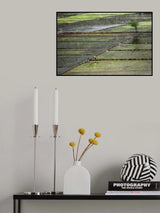 fields and two mens Poster och Canvastavla