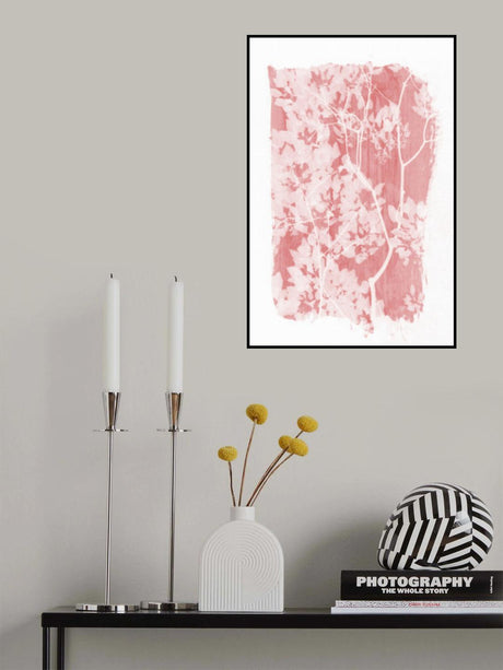 Pink Tree Foliage Silhouette Poster och Canvastavla