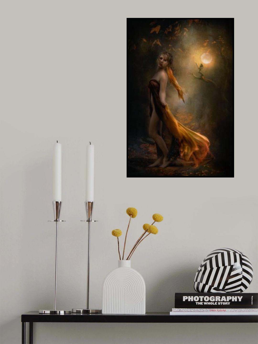 Through Autumn's golden gown, you blew away... Poster och Canvastavla