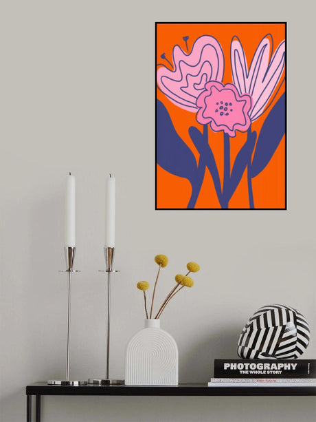 Abstract Flowers Poster och Canvastavla