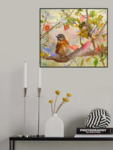 Bluebird On a Blossoming Branch Poster och Canvastavla